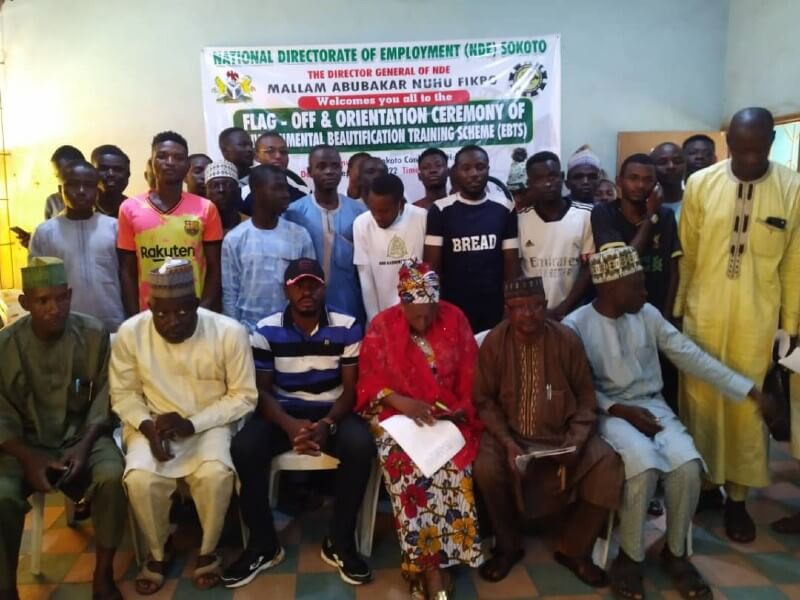 Group picture of participants in Sokoto at the EBTS training flag off by NDE on Tuesday. Photo By: Ankeli Emmanuel. 