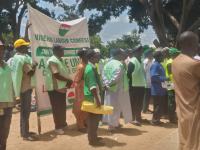  *  Some of the Labour members during the peaceful protests in Bauchi State.