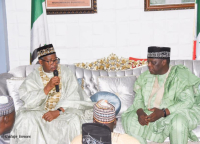 *  Gov Bala Mohammed receiving the Director General of the National Broadcasting Commission (NBC), Alhaji Balarabe Shehu Ilelah, at Government House, Bauchi