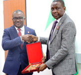 EFCC Chairman, Barrister Ola Olukoyede (right) and Dr Rabiu Olowo, Executive Secretary/CEO, Financial Reporting Council of Nigeria (FRCN).