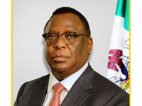 Engr. Felix Omatsola Ogbe, Executive Secretary, Nigerian Content Development and Monitoring Board, NCDMB (right) with Chief (Dr) Lemon Ikpea, Chairman and Chief Executive Officer of Lee Engineering and Construction Company (left), after the NCDMB boss visited Lee Engineering and Construction Company Limited, Warri, Delta State on Friday.