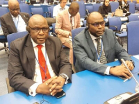 * Left: Prof. Bolaji Owasanoye (SAN), ICPC Chairman and (Right) Senator Suleiman Kwari, Senate Committee chairman on Anti-corruption and Financial Crimes.
