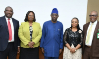 L-R: Banji Ojo, Head, Consumer Policy Development and Monitoring, NCC; Olayemi Ajayi, Director, Legal Services, National Lottery Regulatory Commission (NLRC); Adeleke Adewolu, Executive Commissioner, Stakeholder Management, NCC; Chizua Whyte, Head, Operator Relation and Correspondence, NCC and Obi Iregbu, Deputy Director, Licensing and Regulatory Services, NLRC, at the inauguration of a joint-committee to review existing Memorandum of Understating (MoU) between the two agencies in Abuja recently.