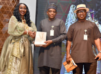  *  L-R: Managing Director, Founder Institute, Abuja, Mrs. Ajuma Ataguba, with Director of Planning, Research and Statistics, Nigerian Content Development and Monitoring Board (NCDMB), Alhaji Abdulmalik Halilu; Director, Corporate Services,  Mr. Patrick Daziba Obah on Thursday in Yenagoa, Bayelsa State at the unveiling of 17 portfolio companies that have successfully concluded research- and innovation-based training at the Board's Technology Incubation and Innovation Centre (TIIC).