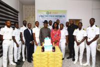 *  Officials of the NCDMB and Stoilic Shipping Ltd with cadets at the kick-off ceremony of the NCDMB-sponsored Cadets Training Programme in Lagos.
