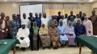 Group picture of participants at the 5 day NEEM Foundation capacity building on mental health and psychological support services for 31 social workers in Sokoto State. Photo By: Ankeli Emmanuel. 