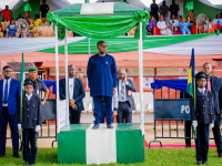 Abia State Governor, Dr. Alex Otti, OFR, at the 2024 Children's Day celebration in Umuahia.
